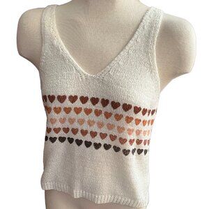 Sincerely Jules Tank Top Sweater Top With Hearts